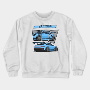 car 911 gt3 rs detail light blue Crewneck Sweatshirt